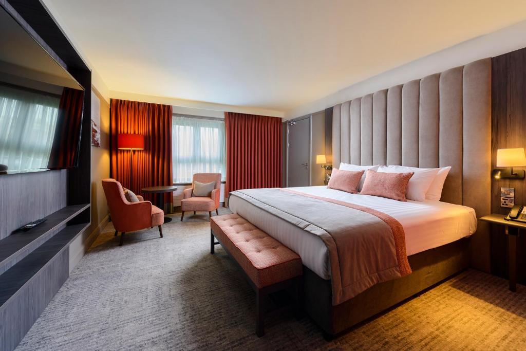 基拉尼基拉尼酒店的酒店客房,配有床和电视