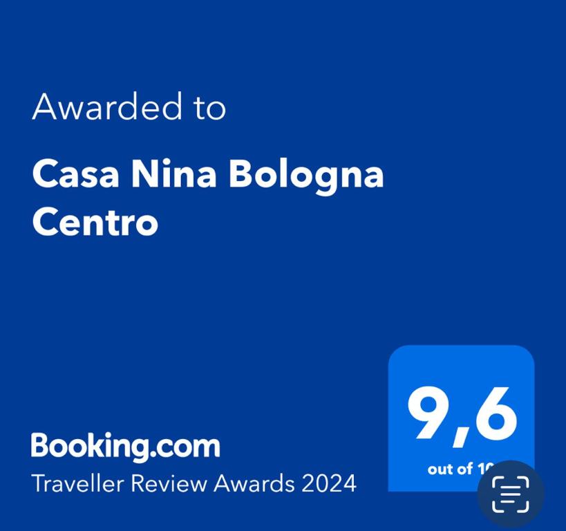 博洛尼亚Casa Nina Bologna Centro的手机的屏幕,手机的文本被授予casa nima bol