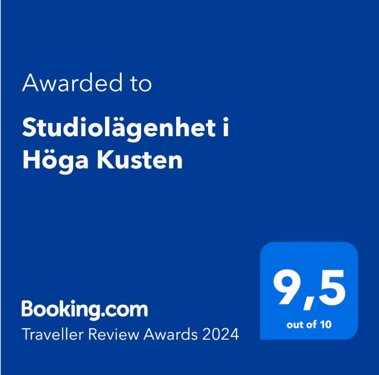 Studiolägenhet i Höga Kusten的证书、奖牌、标识或其他文件