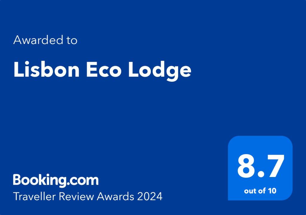 格拉斯科普Lisbon Eco Lodge的蓝色的屏风,放出文字,以防损坏自已
