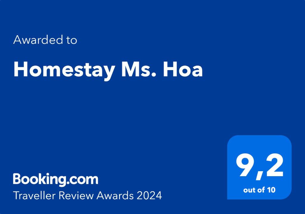 Homestay Ms. Hoa的证书、奖牌、标识或其他文件