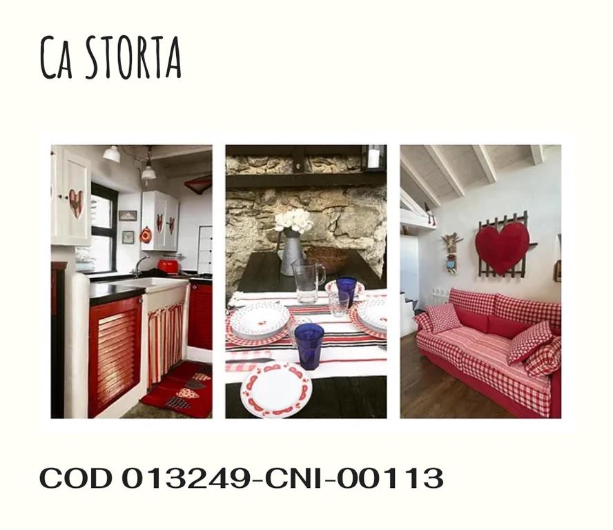 赫拉弗多纳Ca Storta的厨房和客厅的图片拼合