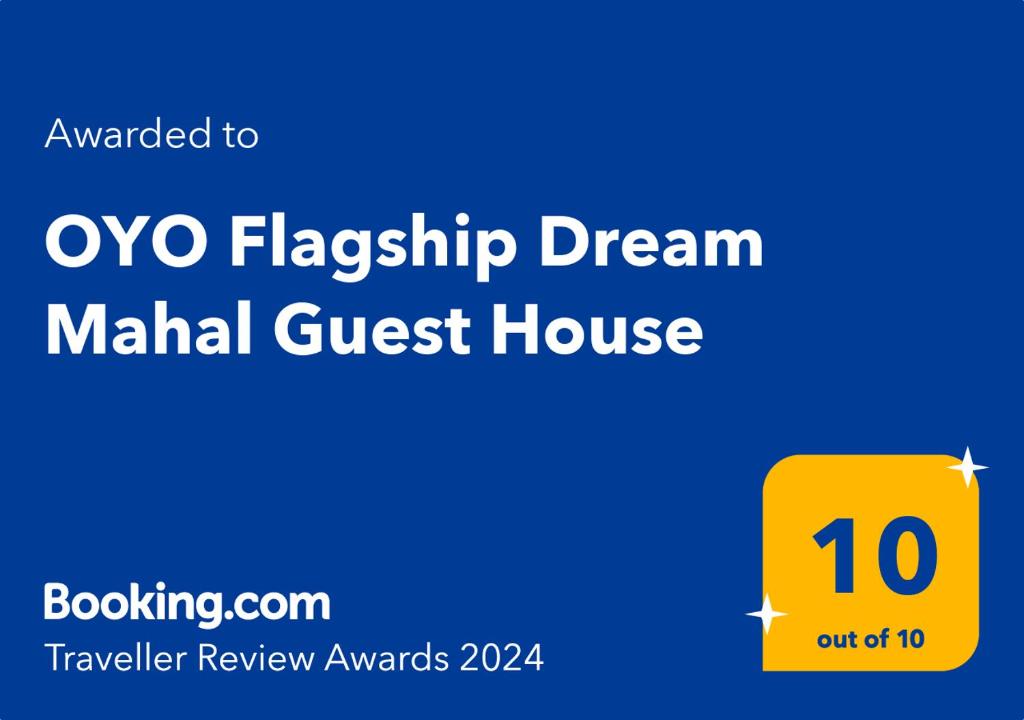 OYO Flagship Dream Mahal Guest House的证书、奖牌、标识或其他文件