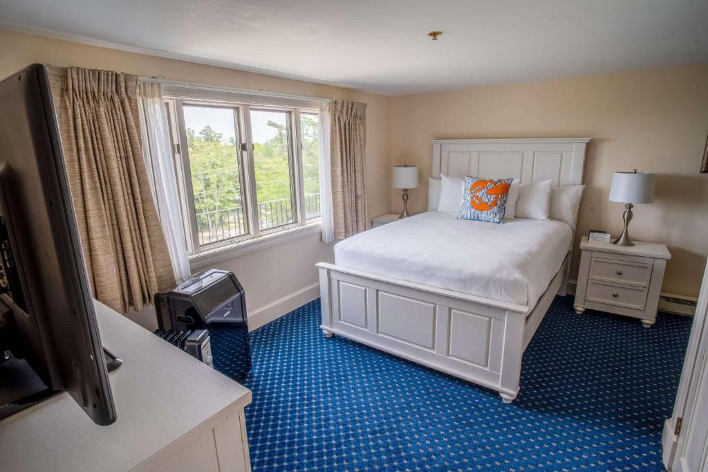 巴港蓝毕酒店 - 巴尔港酒店的一间卧室设有一张床和一个窗口