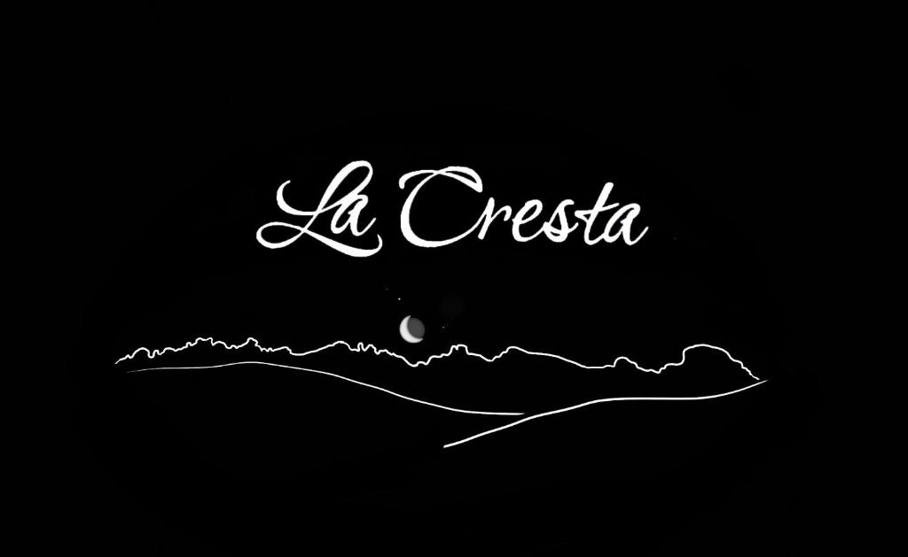 阿尔布斯Agriturismo La Cresta的一种读有黑色背景的书签