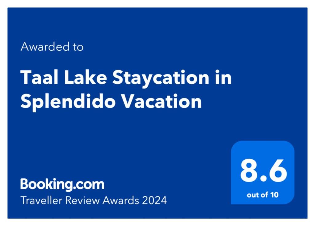 大雅台Taal Lake Staycation Juliet's Vacation in Splendido Free Parking Netflix的 ⁇ 湖静居假期的屏蔽
