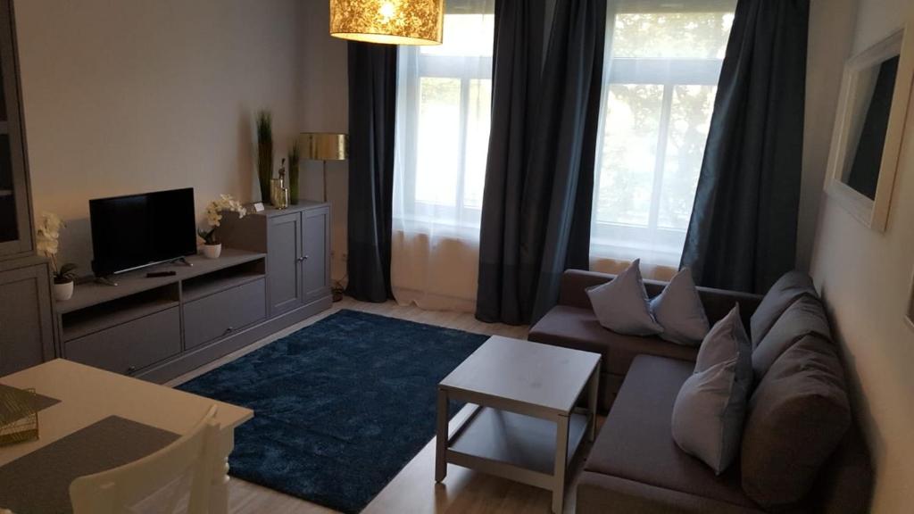 开姆尼茨Mimalou Apartment in Chemnitz的客厅配有沙发和桌子