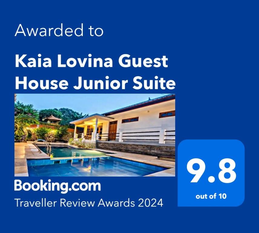罗威那Kaia Lovina Guest House Junior Suite的kata lovina旅馆和宴会套房的传单