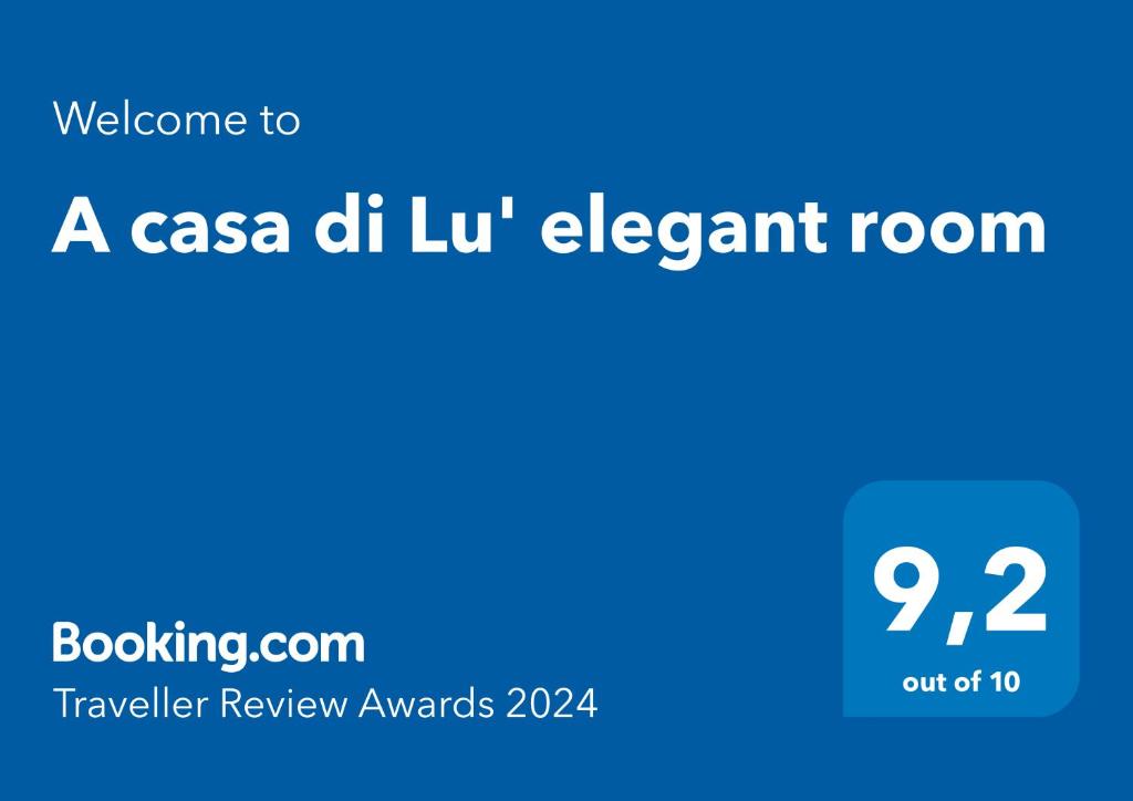 蒙泰罗通多A casa di Lu' elegant room的蓝色背景的casa dellu元素房间文本