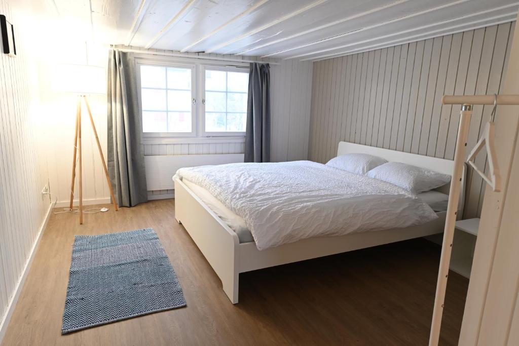 图芬Alter Zoll的卧室配有白色的床和窗户。