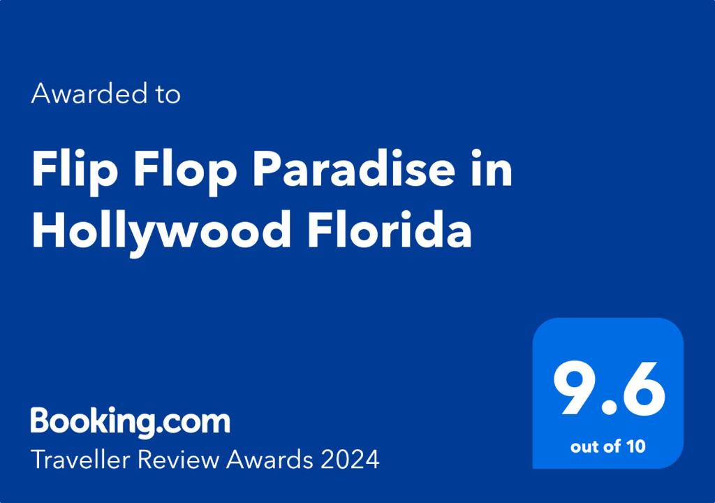 好莱坞Flip Flop Paradise in Hollywood Florida的好莱坞幻灯片中翻转片天堂的屏幕