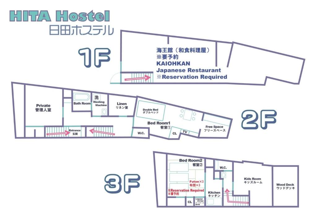 日田市Hita hostel - Vacation STAY 07583v的医院平面图