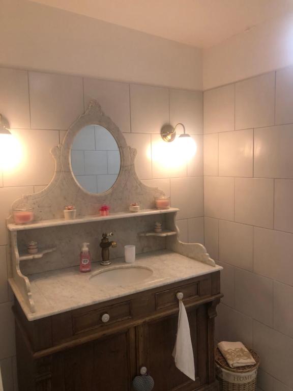 EstoublonLe choupisson的一间带水槽和镜子的浴室
