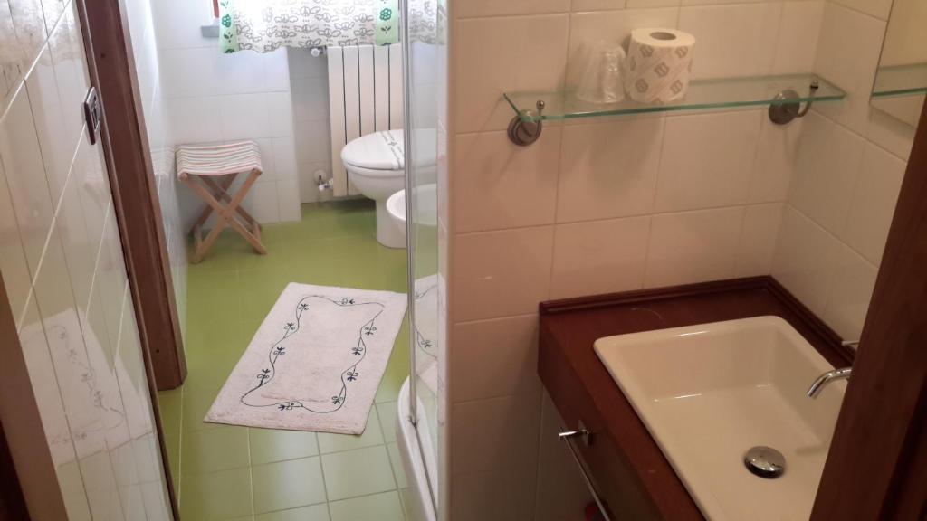 阿特里安东尼亚拉波罗住宿加早餐旅馆的一间带水槽和卫生间的小浴室