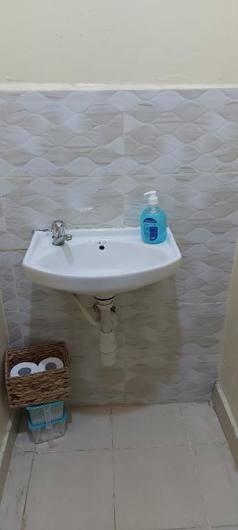 RuiruAirbnb的浴室水槽和一瓶肥皂