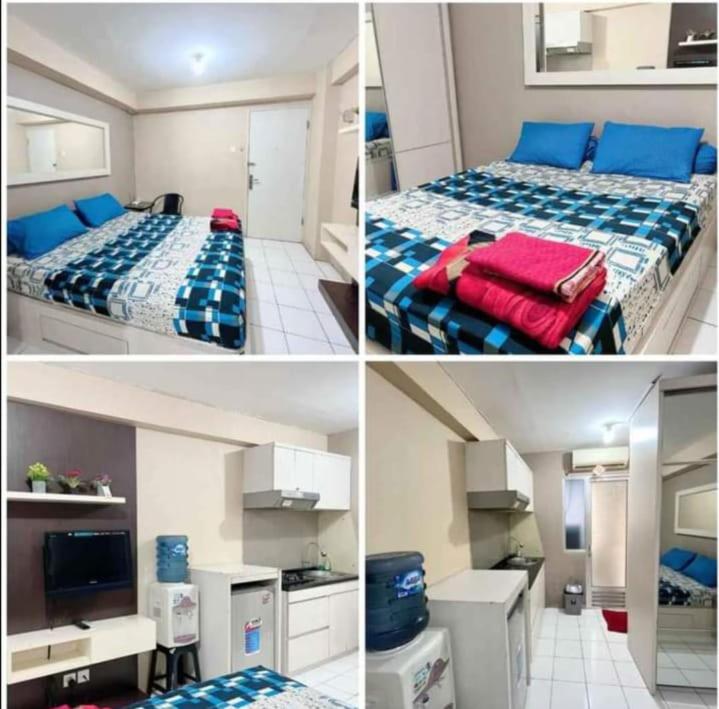 雅加达Apartment studio kalibata city by alfan的四幅图片,卧室配有一张床和电视