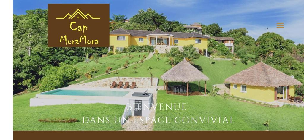 安迪拉纳Villa luxueuse avec une vue extraordinaire的一座带游泳池的豪华房子的形象