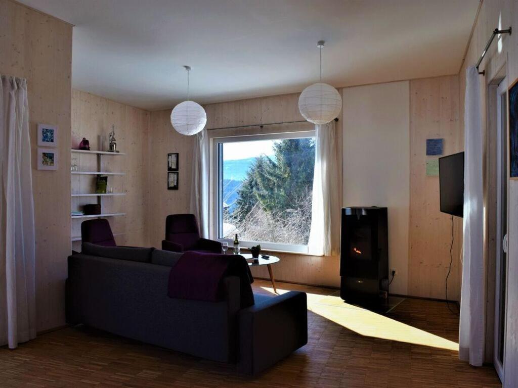 米尔施塔特House Lammersdorf的带沙发、桌子和窗户的客厅