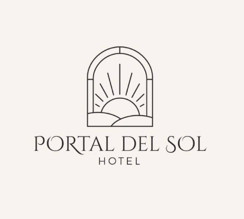 圣伊格纳西奥Portal del Sol的门户德尔索尔酒店的标志