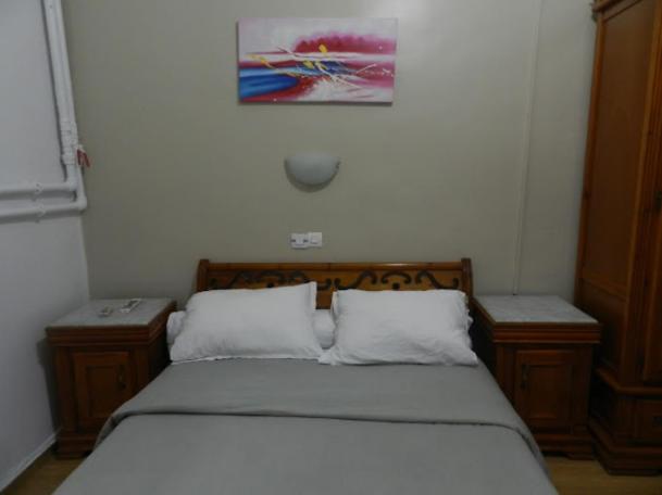 阿尔及尔SAMIR HOTEL的一间卧室配有带2个枕头的床