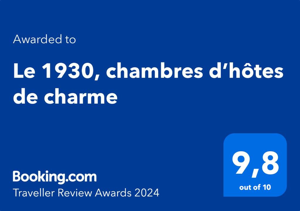 卢瓦尔河畔科讷库尔Le 1930, chambres d’hôtes de charme的带有冠军小屋字样的手机的截图