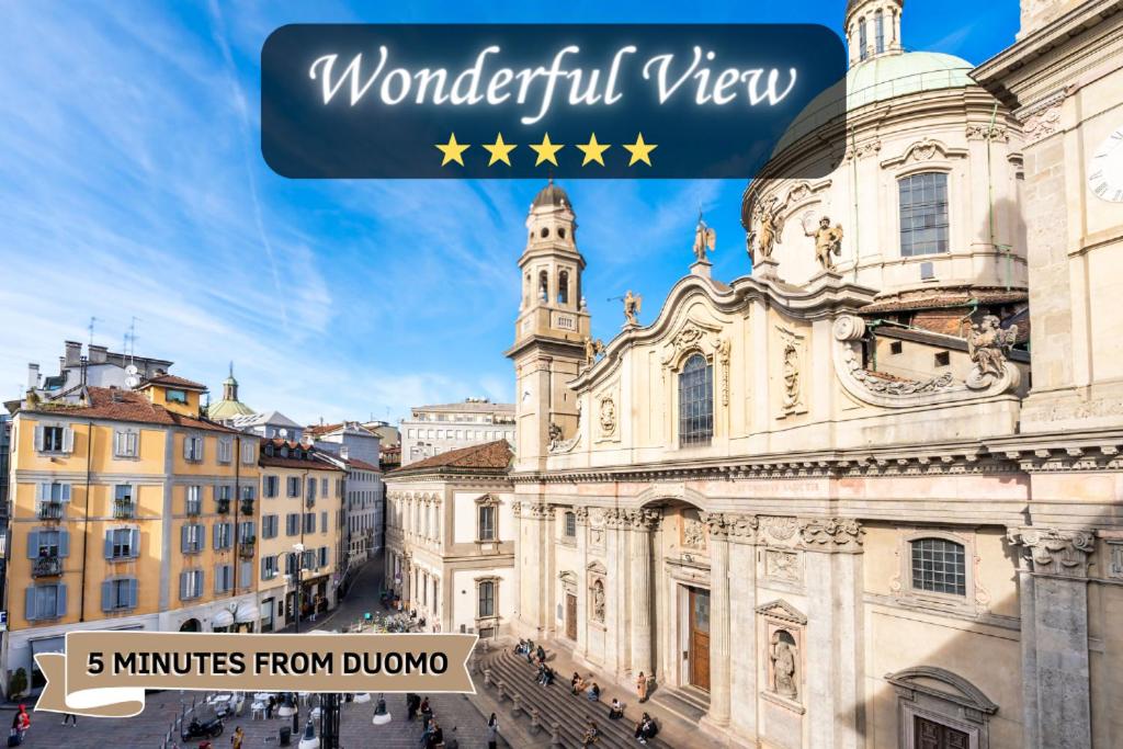米兰[DUOMO 2 MINUTI A PIEDI] Vista mozzafiato 5 stelle的享有多特蒙德市一座建筑的景致