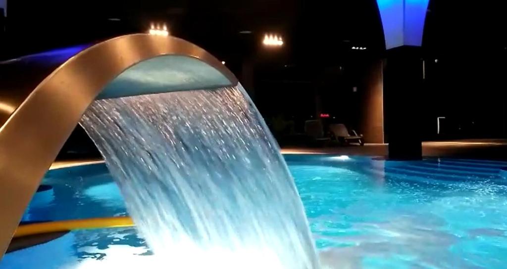 什切青希尔韦歌卡特中心酒店的游泳池的喷泉