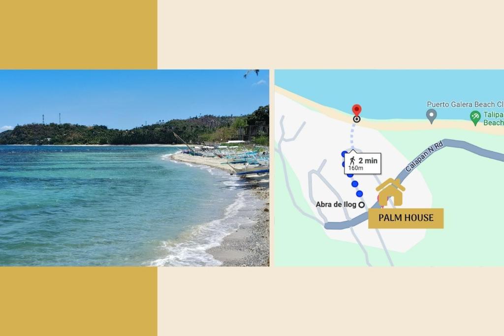 波尔多·格尼拉Palm House的海滩地图和天堂地图