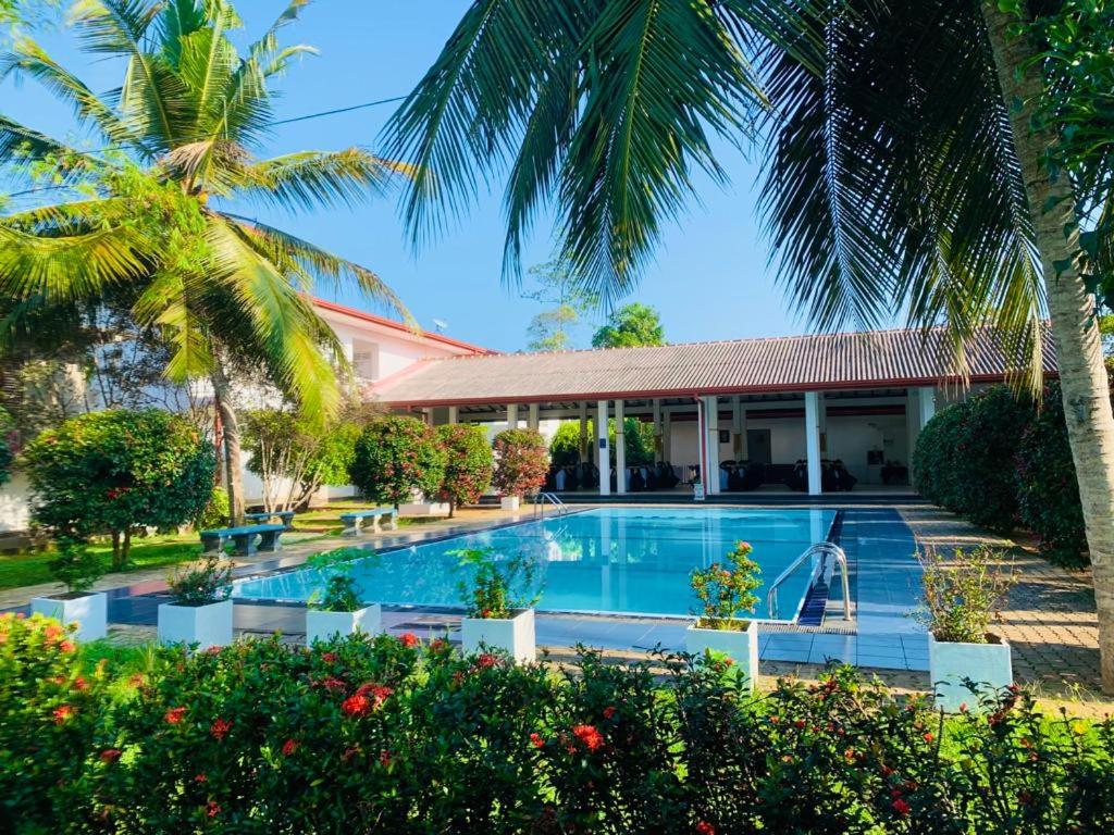 EtagamaHotel Water Nest的一个带游泳池和棕榈树的度假村