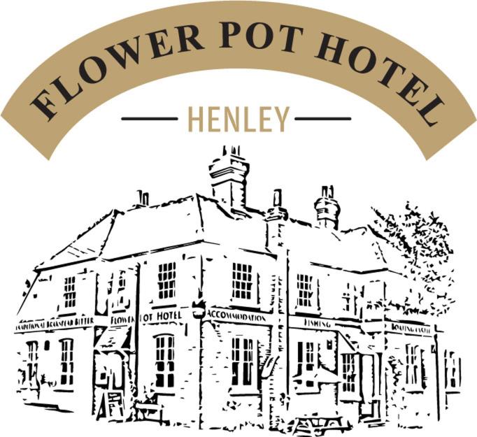 亨利昂泰晤士Flower Pot Hotel的黑白画房子
