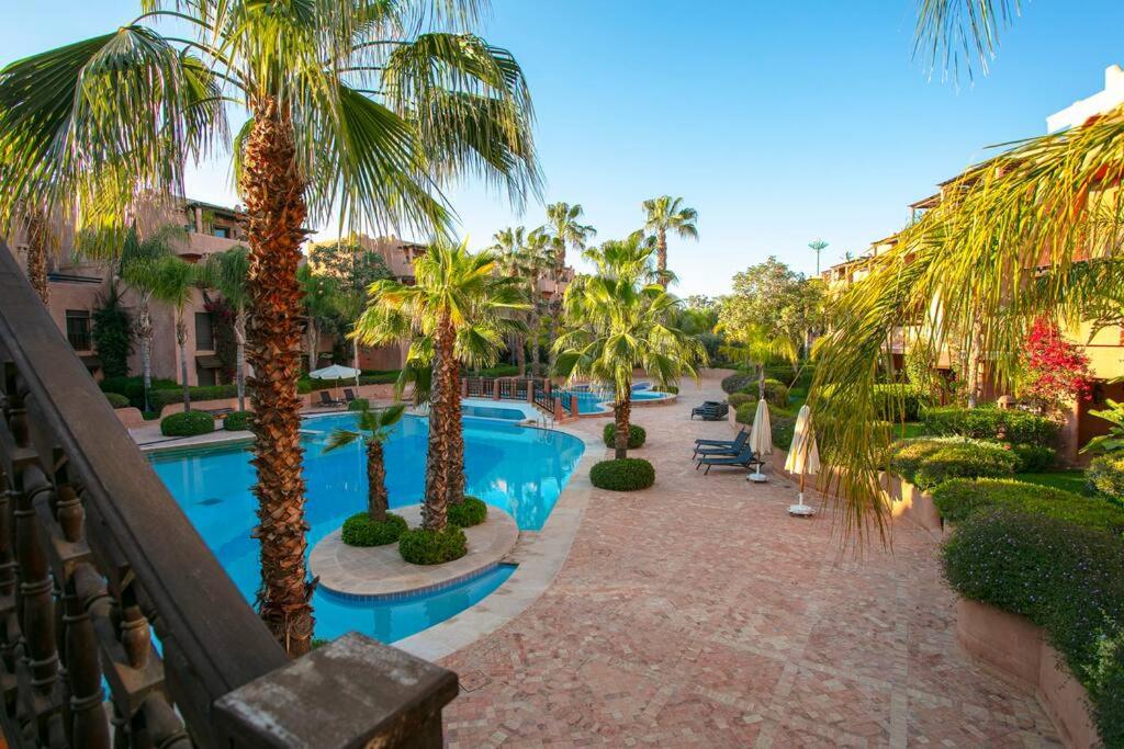 马拉喀什Palm Splendor - Marrakech的棕榈树游泳池度假村