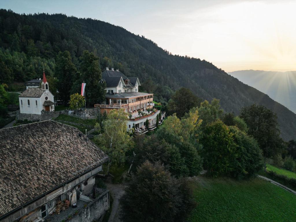 博尔扎诺Gasthof Kohlern 1130 m的山景别墅的空中景致
