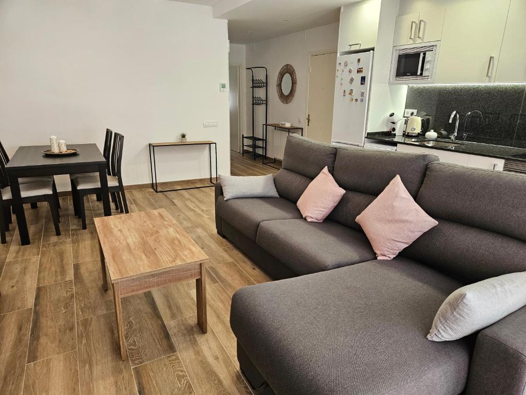 皮内达德马尔Apartament LA SAL的客厅配有沙发和桌子