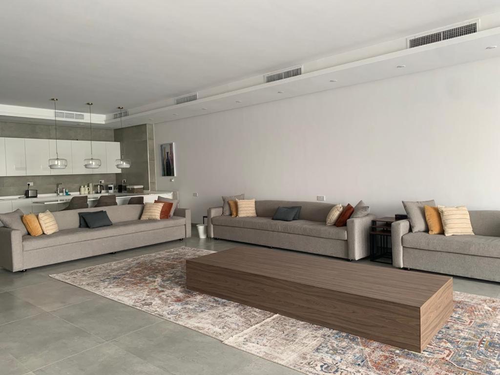 An Nāmī1718的客厅配有两张沙发和一张咖啡桌