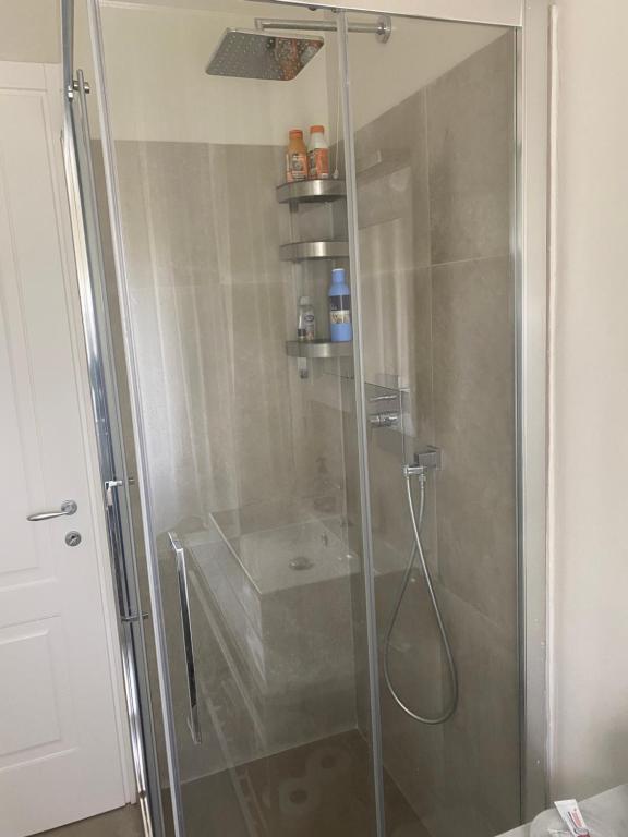 维亚雷焦Endless Summer的浴室里设有玻璃门淋浴