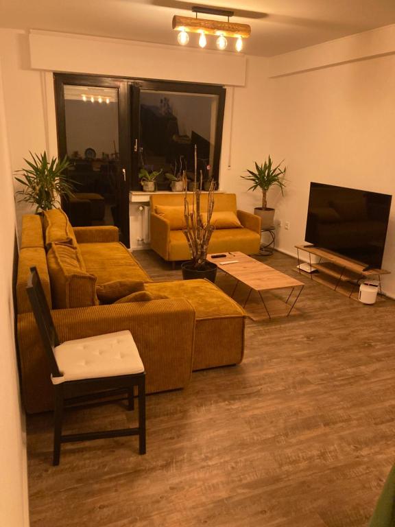 雷米希Nice Cozy Appartment Remich的带沙发和平面电视的客厅