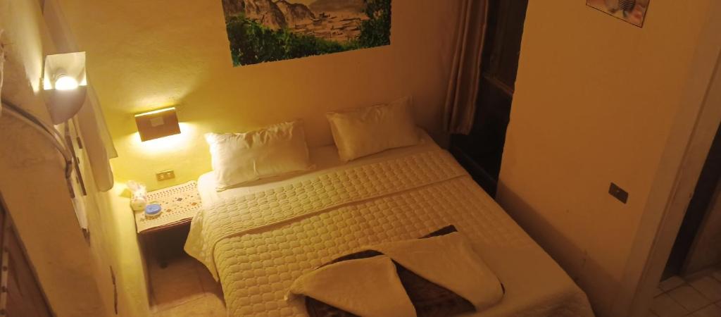 达纳Dana Gardens Hotel的一间小卧室,卧室内配有一张床铺