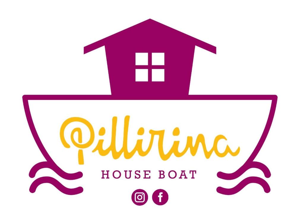 马尔扎梅米Pillirina House-boat的盾牌上房子的标志,上面写着 ⁇ 的船