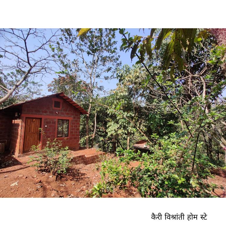 甘帕普拉KairiVishranti Homestay的森林中间的小房子