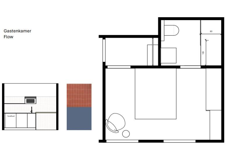 赫尔Business Accommodation 'Flow' Nomad的房屋的平面图