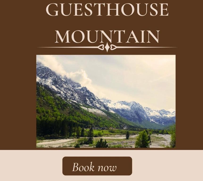 瓦勒博内Guesthouse Mountain的一本书,上面有一张山的照片