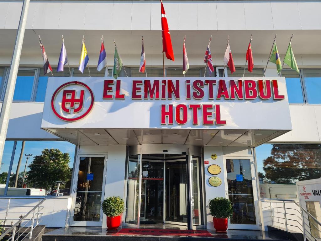 伊斯坦布尔El Emin İstanbul Hotel的 ⁇ 灯的标志