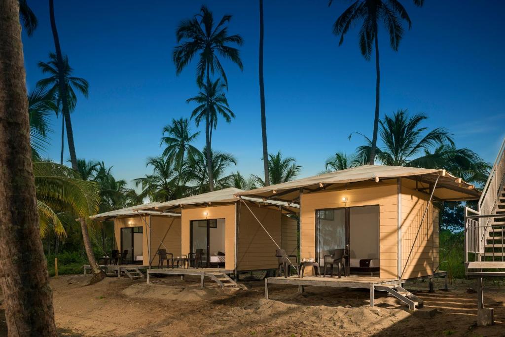 GuachacaTayrona Tented Lodge的棕榈树度假村