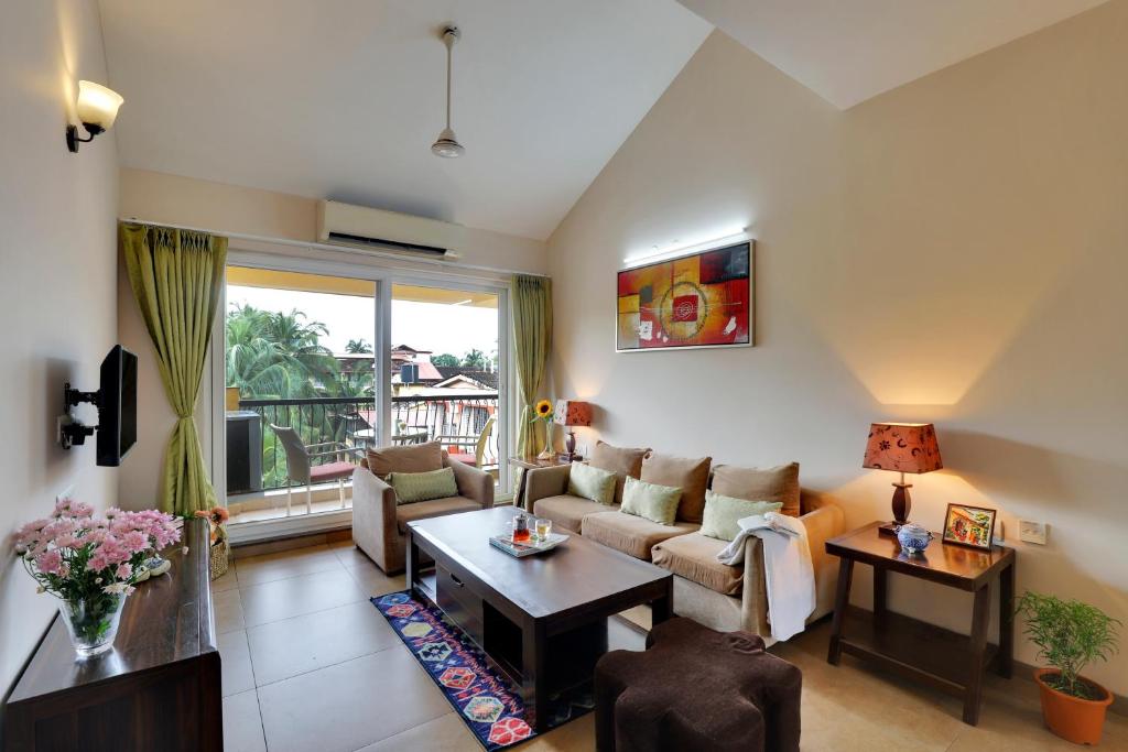 Tranquil 2BHK Apartment with Pool in Calangute, Goa平面图