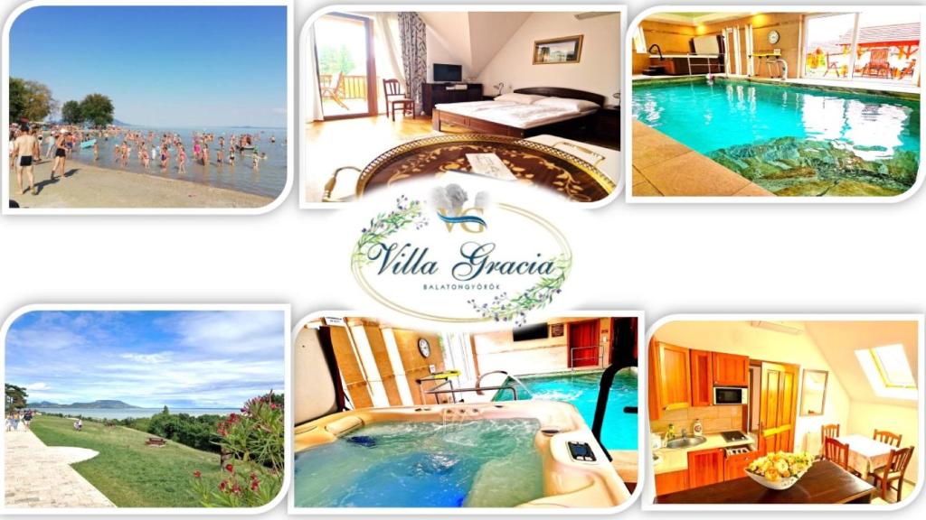 巴拉通尤洛克Villa Gracia的一张带游泳池的酒店图片
