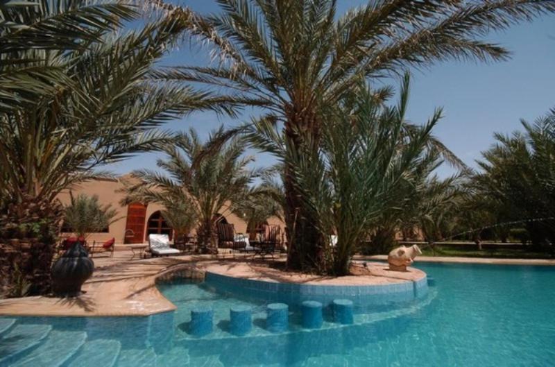 伊尔富德杜玫瑰菈沙漠酒店的度假村内棕榈树游泳池