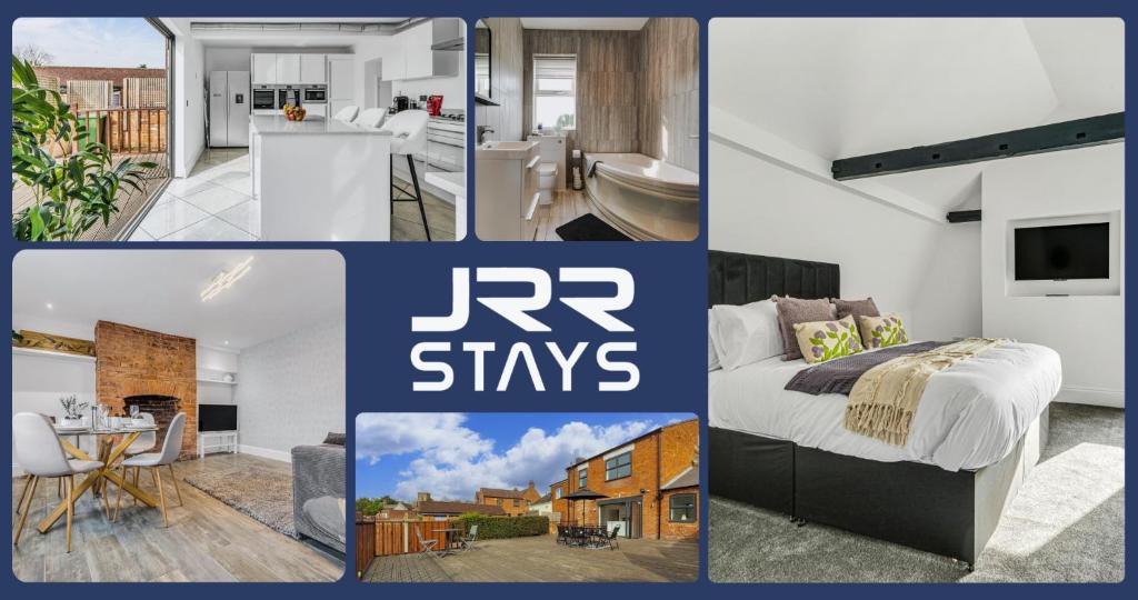 ShiltonJRR STAYS 3Bed Sleeps 8- Coventry/Antsy M6-J2 CV7的厨房与房子照片的拼合