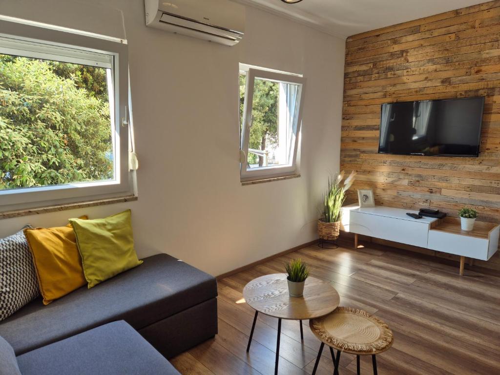 Apartments MilaRoza的电视和&#47;或娱乐中心