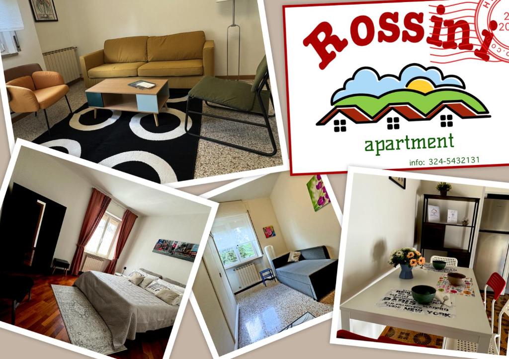 SassoferratoRossini apartment affitta-camere的客厅图片的拼贴