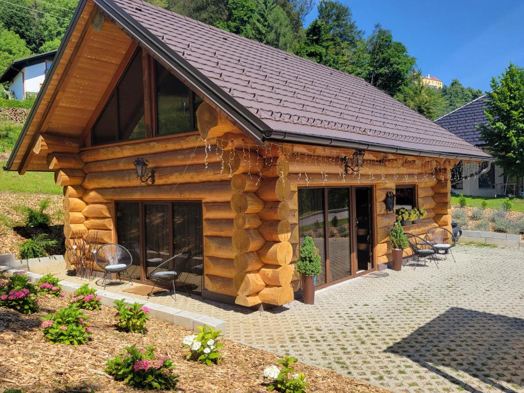 博德森特克Chalet -VV的小木屋,带卵石屋顶